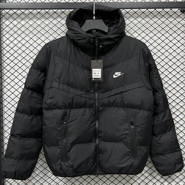 2025-26 LT871 NK Black Hooded Cotton Coat #棉衣