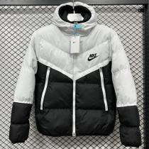 2025-26 CV001 NK White Black Hooded Cotton Coat #棉衣