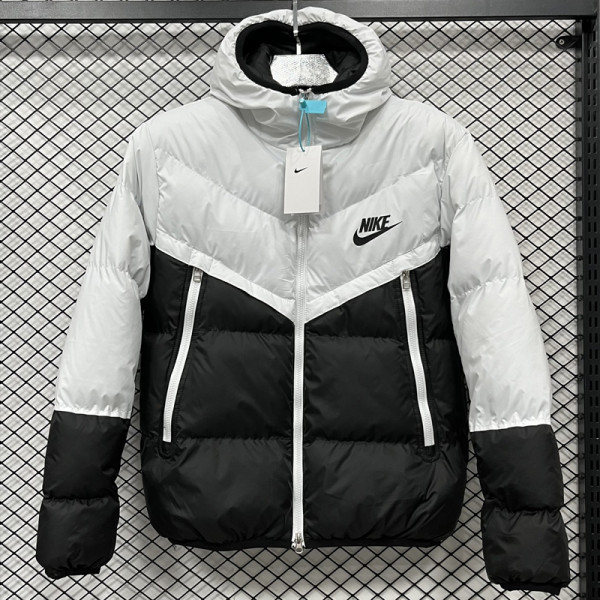 2025-26 CV001 NK White Black Hooded Cotton Coat #棉衣