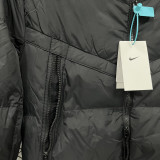 2025-26 CV001 NK Black Hooded Cotton Coat #棉衣