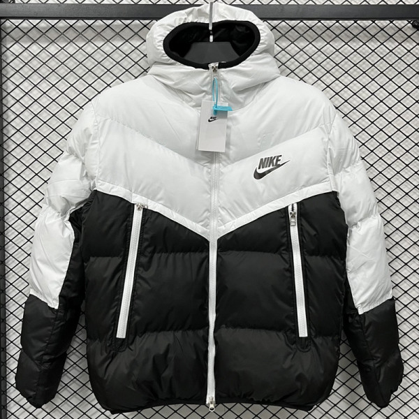 2025-26 CV003 NK White Black Hooded Cotton Coat #棉衣
