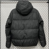 2025-26 CV001 NK Black Hooded Cotton Coat #棉衣