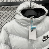 2025-26 CV003 NK White Black Hooded Cotton Coat #棉衣