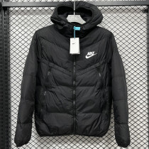 2025-26 CV001 NK Black Hooded Cotton Coat #棉衣
