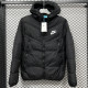 2025-26 CV001 NK Black Hooded Cotton Coat #棉衣