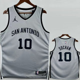 2025-26 SA Spurs SOCHAN #10 Grey Top Quality Hot Pressing NBA Jersey