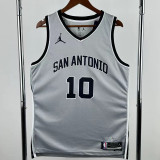 2025-26 SA Spurs SOCHAN #10 Grey Top Quality Hot Pressing NBA Jersey