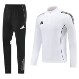 2025 AD White Half Pull Tracksuit #AB09 (半拉链)
