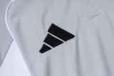 2025-26 RMA Grey white Kids Half Pull Tracksuit #E25182(童装)(半拉链)