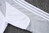 2025-26 RMA Grey white Kids Half Pull Tracksuit #E25182(童装)(半拉链)