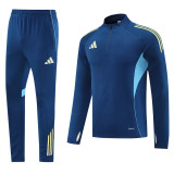 2025 AD Lake blue Half Pull Tracksuit #AB09 (半拉链)