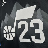 2025-26 JAZZ MARKKANEN #23 Black Top Quality Hot Pressing NBA Jersey (Trapeze Edition) 飞人版