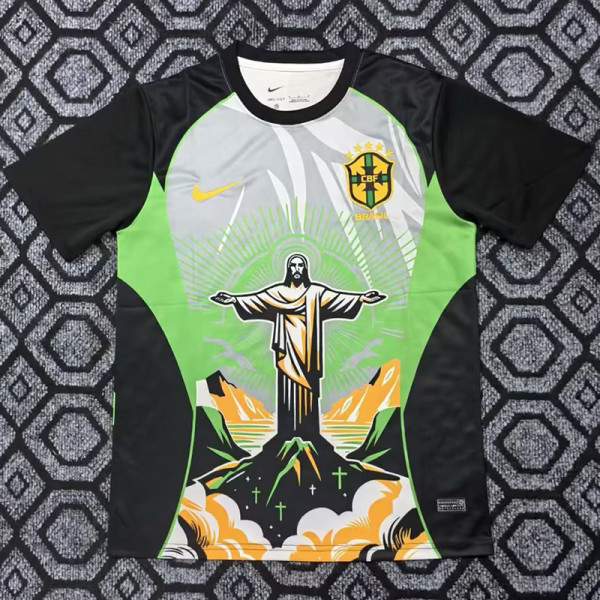 2025-26 Brazil Green Grey Special Edition Training shirts (女神)