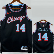 2025-26 BULLS BUZELIS #14 Black City Edition Top Quality Hot Pressing NBA Jersey