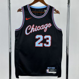 2025-26 BULLS JORDAN #23 Black City Edition Top Quality Hot Pressing NBA Jersey