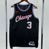 2025-26 BULLS GIDDEY #3 Black City Edition Top Quality Hot Pressing NBA Jersey