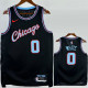 2025-26 BULLS WHITE #0 Black City Edition Top Quality Hot Pressing NBA Jersey