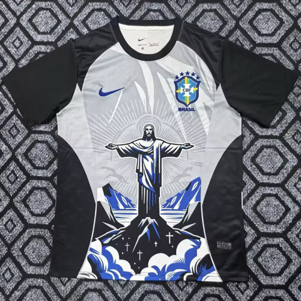 2025-26 Brazil Blue Grey Special Edition Training shirts (女神)