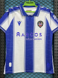 2025-26 Levante UD Away Fans Soccer Jersey (黑色背下广告)