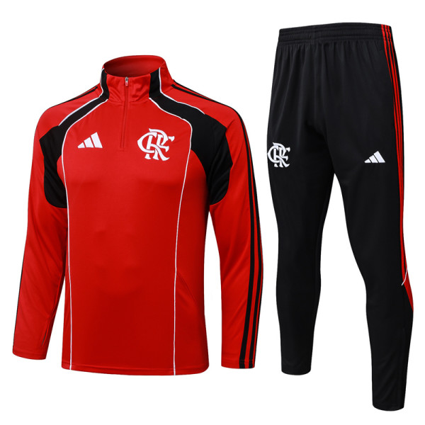 2025-26 Flamengo Red Half Pull Tracksuit #B25120(半拉链)