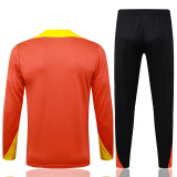 2025-26 Brazil Orange Half Pull Tracksuit #B25119(半拉链)