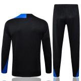 2025-26 PSG Black Half Pull Tracksuit #B25122(半拉链)