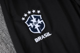 2025-26 Brazil Black Half Pull Tracksuit #B25131(半拉链)