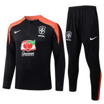 2025-26 Brazil Black Half Pull Tracksuit #B25131(半拉链)