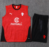 2025-26 ACM Red Tank top and shorts suit #D25237