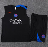2025-26 PSG Black Tank top and shorts suit #D25239