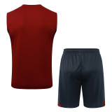 2025-26 ARS Jujube Red Tank top and shorts suit #D25245