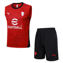 2025-26 ACM Red Tank top and shorts suit #D25237