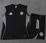 2025-26 Al-Ahli Saudi Black Tank top and shorts suit #D25246