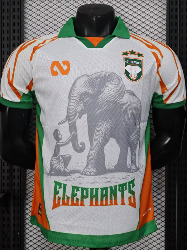 2025-26 Ivory Coast White Special Edition Player Version Soccer Jersey