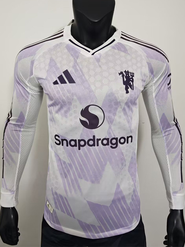 2025-26 Man Utd Away Long Sleeve Player Version Soccer Jersey (长袖球员)