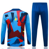 2025-26 BAR Light blue Half Pull Tracksuit #B25135(半拉链)
