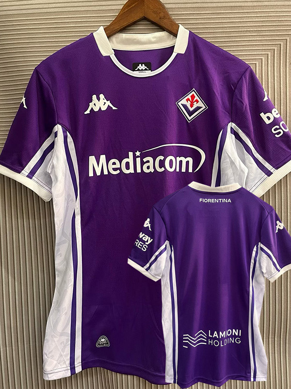 2025-26 Fiorentina Home Fans Soccer Jersey (广告版)