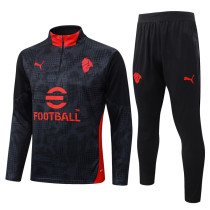 2025-26 ACM Black Half Pull Tracksuit #B25128(半拉链)