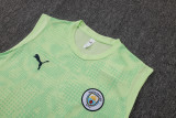 2025-26 Man City Light green Tank top and shorts suit #D25260