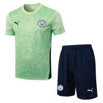 2025-26 Man City Light green Training Short Suit #D25268