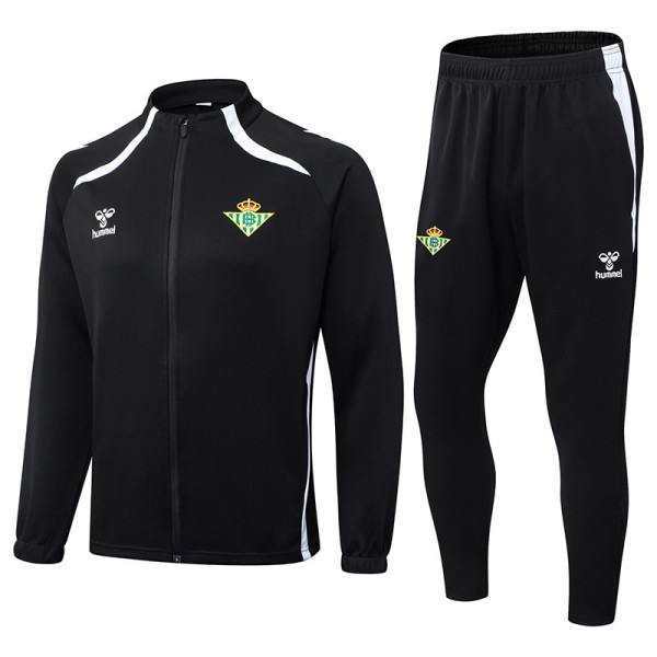 2025-26 Real Betis Black Jacket Tracksuit