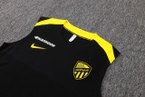 2025-26 Ittihad Black Tank top and shorts suit #D25248