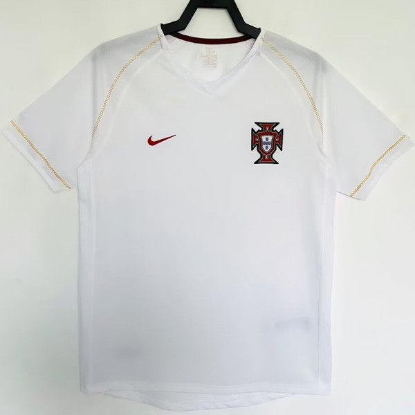 2006 Portugal White Retro Soccer Jersey
