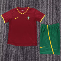 2000 Portugal Home Kids Retro Soccer Jersey