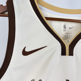 2025-26 WARRIORS CURRY #30 Khaki City Edition Top Quality Hot Pressing NBA Jersey (V领)