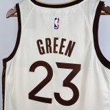 2025-26 WARRIORS GREEN #23 Khaki City Edition Top Quality Hot Pressing NBA Jersey (V领)