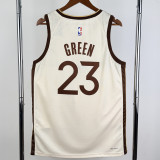 2025-26 WARRIORS GREEN #23 Khaki City Edition Top Quality Hot Pressing NBA Jersey (V领)