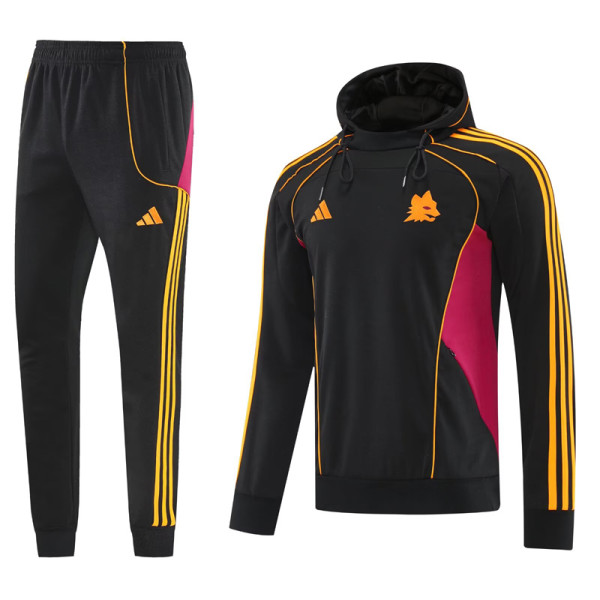 2025-26 Roma Black Hoodie Tracksuit (卫衣套装)