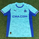 2025-26 Marseille Lake blue Goalkeeper 1:1 Fans Soccer Jersey