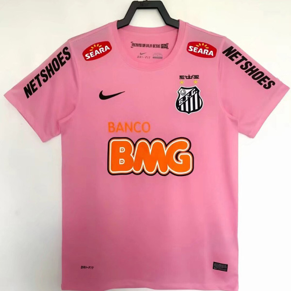 2012-2013 Santos FC Pink Retro Soccer Jersey